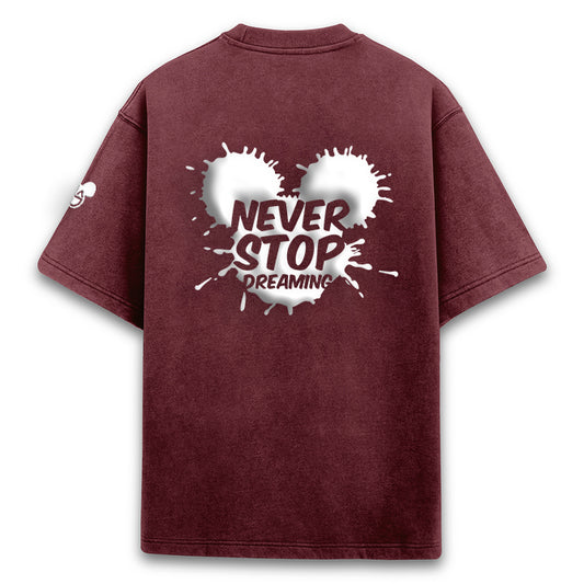 Club House Acid Wash  //Maroon //Ext.Oversized